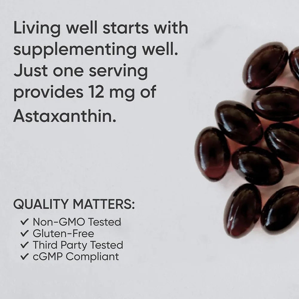 Astaxanthin 12mg Radiant Vitality Formula